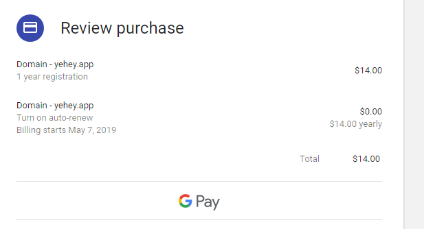 QUE.com.Google.DomainRegistration.Cart.ReviewPurchase