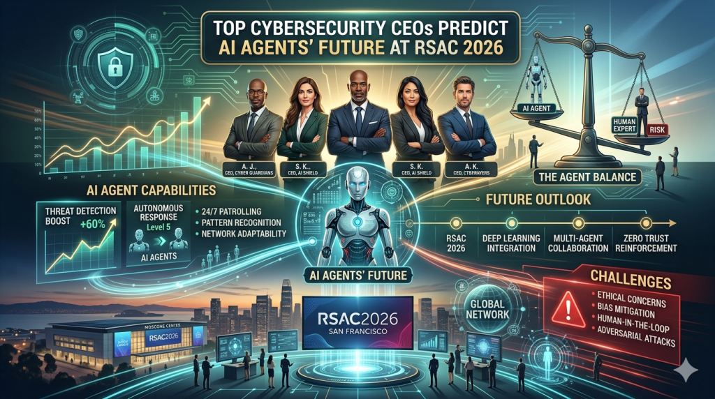 Top Cybersecurity CEOs Predict AI Agents’ Future at RSAC 2026 - QUE.com