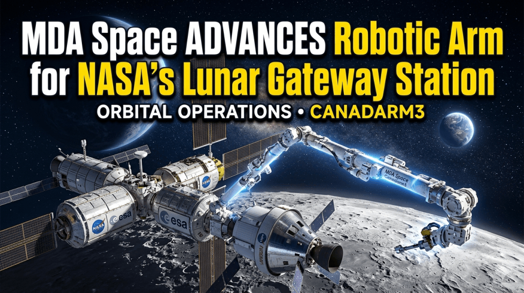 MDA Space Advances Robotic Arm for NASA’s Lunar Gateway Station - QUE.com