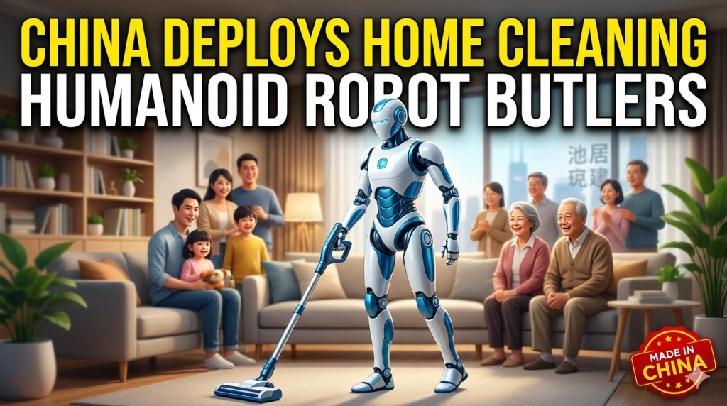 China Deploys First Home Cleaning Humanoid Robot Butlers - QUE.com