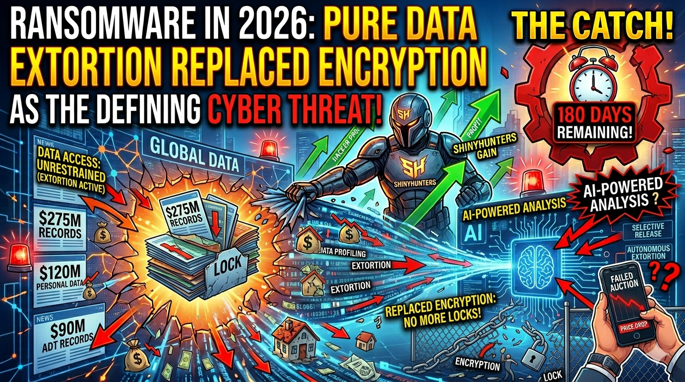 Ransomware in 2026: How Pure Data Extortion Replaced Encryption as the Defining Cyber Threat